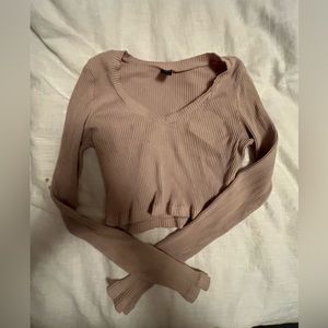 Millennial Pink Long Sleeve Crop